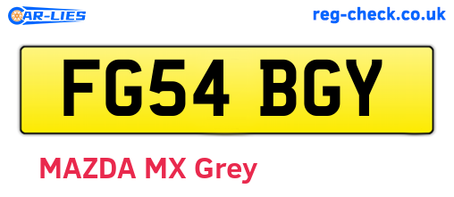 FG54BGY are the vehicle registration plates.