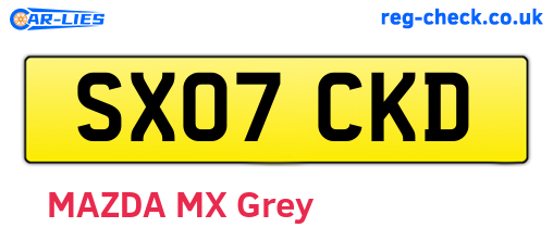 SX07CKD are the vehicle registration plates.