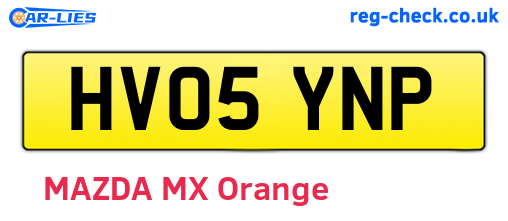 HV05YNP are the vehicle registration plates.