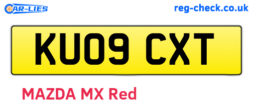 KU09CXT are the vehicle registration plates.