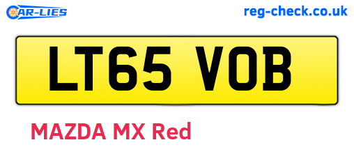 LT65VOB are the vehicle registration plates.