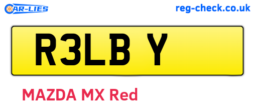 R3LBY are the vehicle registration plates.