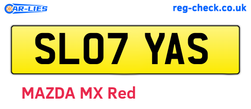 SL07YAS are the vehicle registration plates.