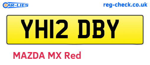 YH12DBY are the vehicle registration plates.