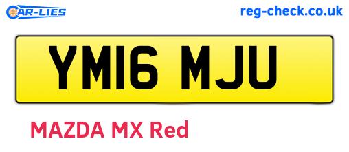 YM16MJU are the vehicle registration plates.