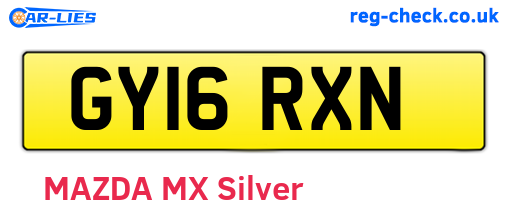 GY16RXN are the vehicle registration plates.