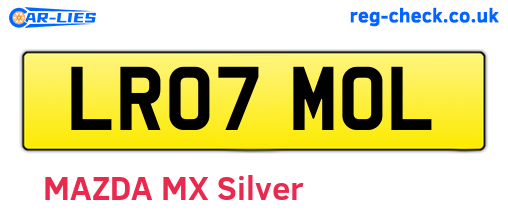 LR07MOL are the vehicle registration plates.