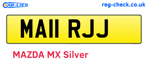 MA11RJJ are the vehicle registration plates.