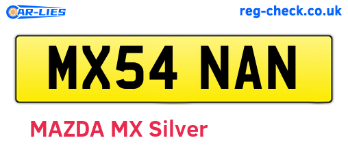 MX54NAN are the vehicle registration plates.