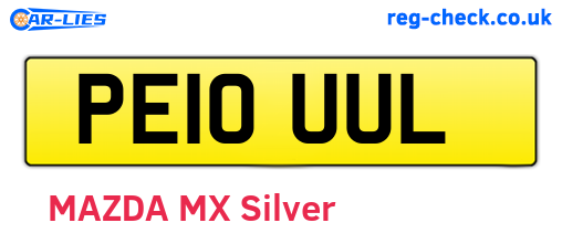 PE10UUL are the vehicle registration plates.