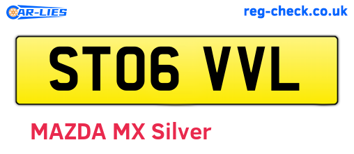 ST06VVL are the vehicle registration plates.