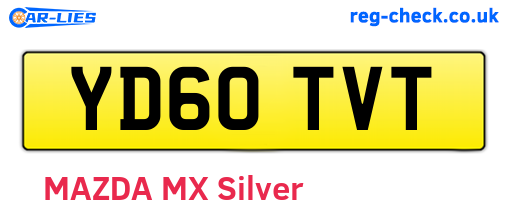 YD60TVT are the vehicle registration plates.