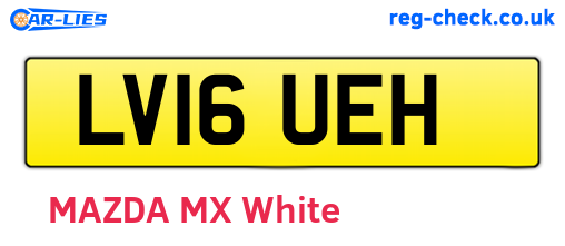 LV16UEH are the vehicle registration plates.