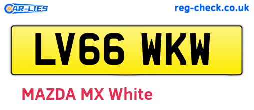 LV66WKW are the vehicle registration plates.