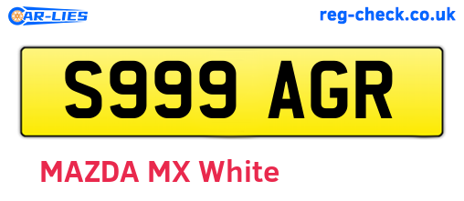 S999AGR are the vehicle registration plates.