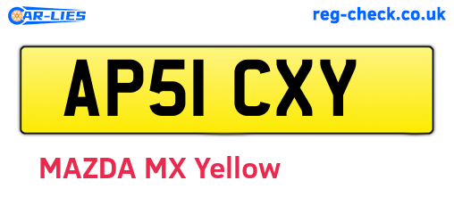 AP51CXY are the vehicle registration plates.
