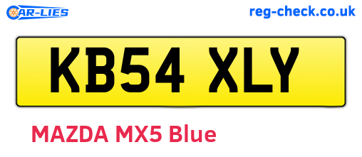 KB54XLY are the vehicle registration plates.