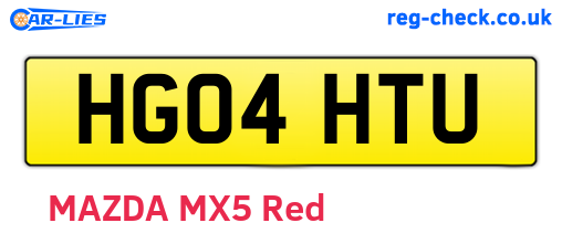 HG04HTU are the vehicle registration plates.