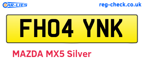 FH04YNK are the vehicle registration plates.