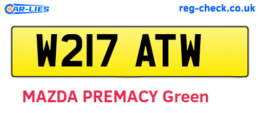 W217ATW are the vehicle registration plates.