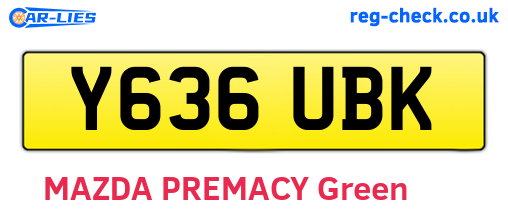 Y636UBK are the vehicle registration plates.