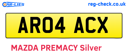 AR04ACX are the vehicle registration plates.