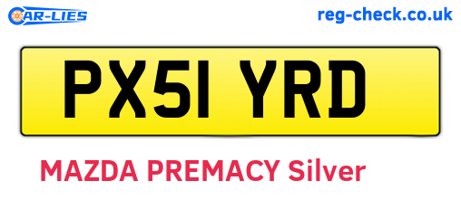 PX51YRD are the vehicle registration plates.