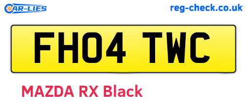 FH04TWC are the vehicle registration plates.