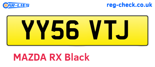 YY56VTJ are the vehicle registration plates.