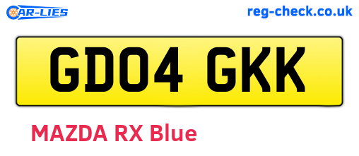 GD04GKK are the vehicle registration plates.