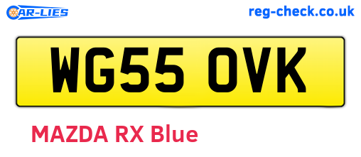 WG55OVK are the vehicle registration plates.