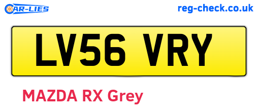LV56VRY are the vehicle registration plates.