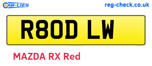 R80DLW are the vehicle registration plates.