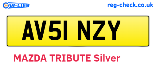 AV51NZY are the vehicle registration plates.