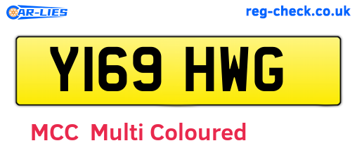 Y169HWG are the vehicle registration plates.