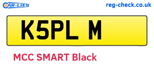 K5PLM are the vehicle registration plates.