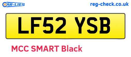 LF52YSB are the vehicle registration plates.