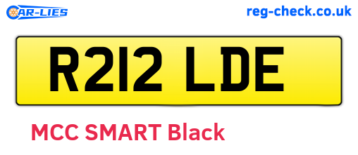R212LDE are the vehicle registration plates.