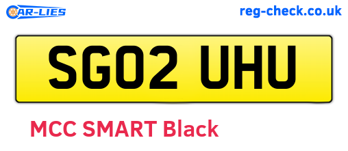 SG02UHU are the vehicle registration plates.