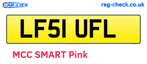 LF51UFL are the vehicle registration plates.