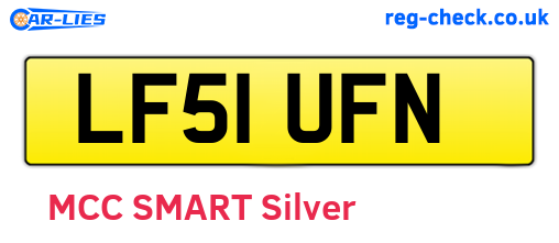 LF51UFN are the vehicle registration plates.