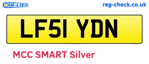 LF51YDN are the vehicle registration plates.