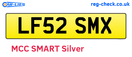 LF52SMX are the vehicle registration plates.