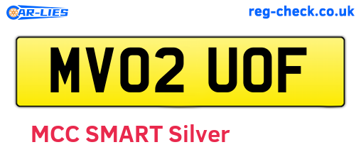 MV02UOF are the vehicle registration plates.