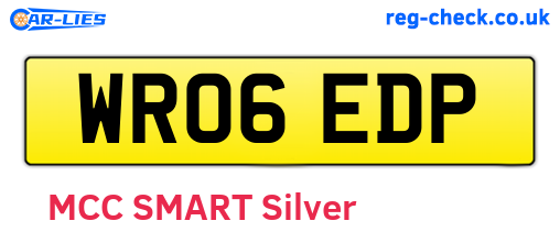 WR06EDP are the vehicle registration plates.
