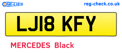 LJ18KFY are the vehicle registration plates.