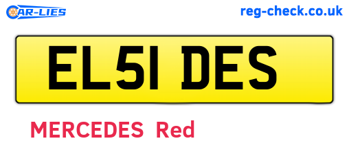EL51DES are the vehicle registration plates.
