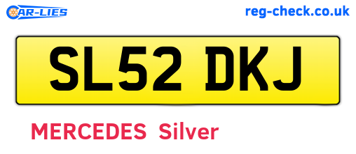 SL52DKJ are the vehicle registration plates.