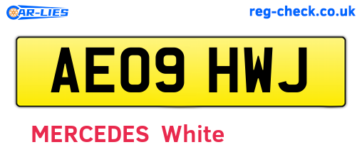 AE09HWJ are the vehicle registration plates.