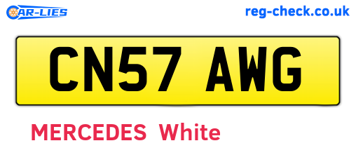 CN57AWG are the vehicle registration plates.